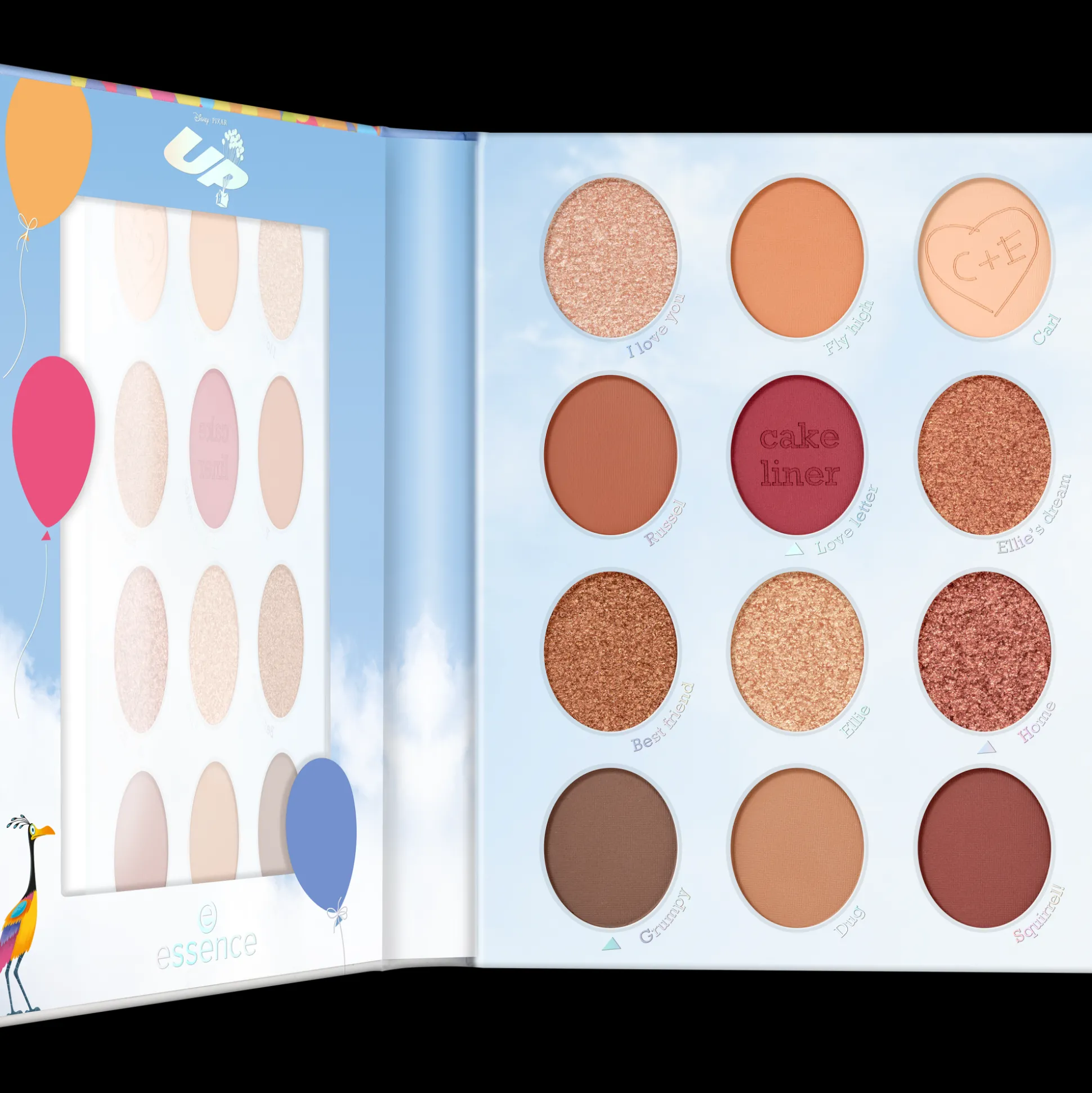 essence Disney Pixar Up palette di ombretti 01 - Adventure's ahead Hot