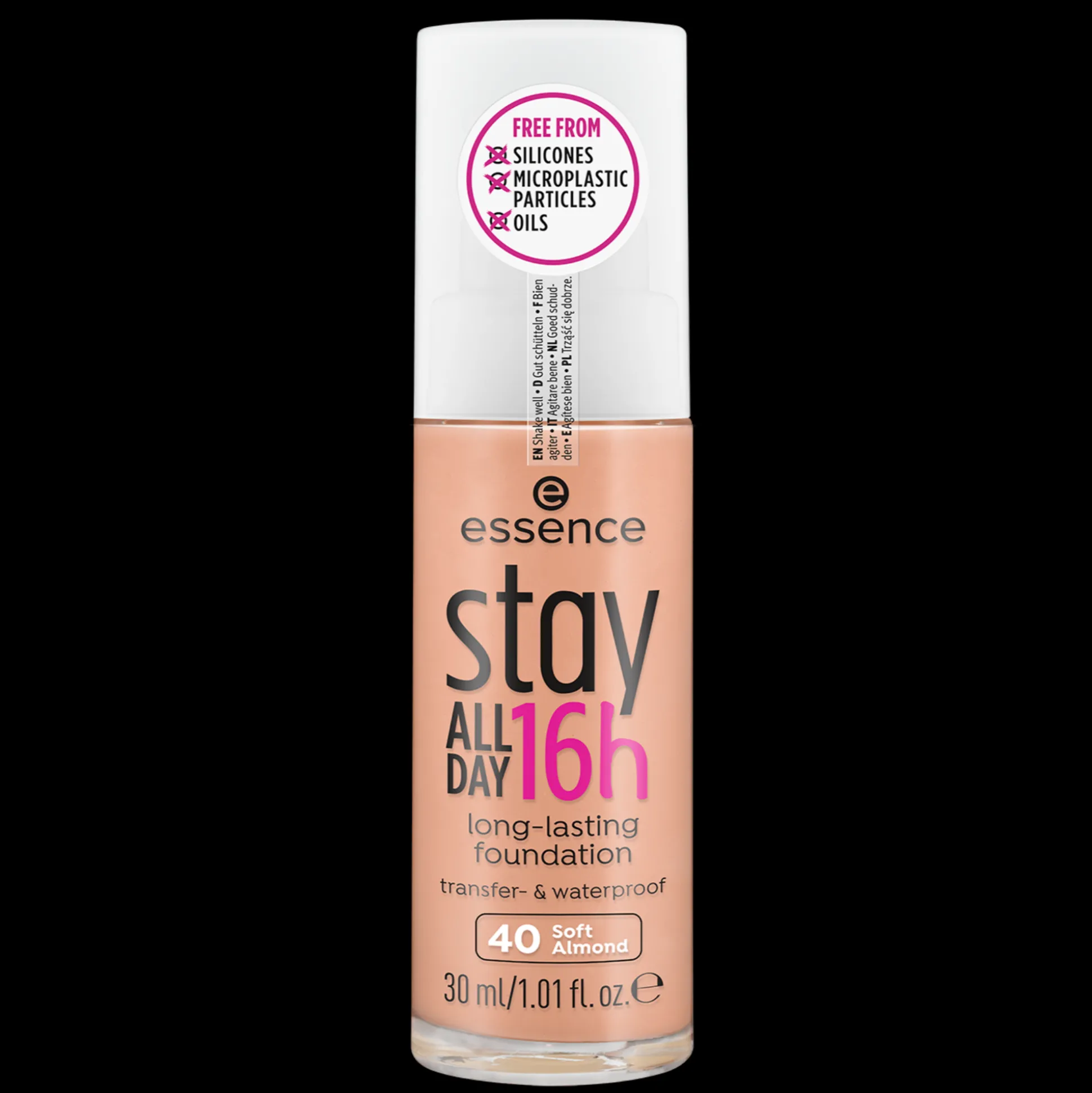 essence stay ALL DAY 16h long-lasting fondotinta viso 40 - Soft Almond Cheap
