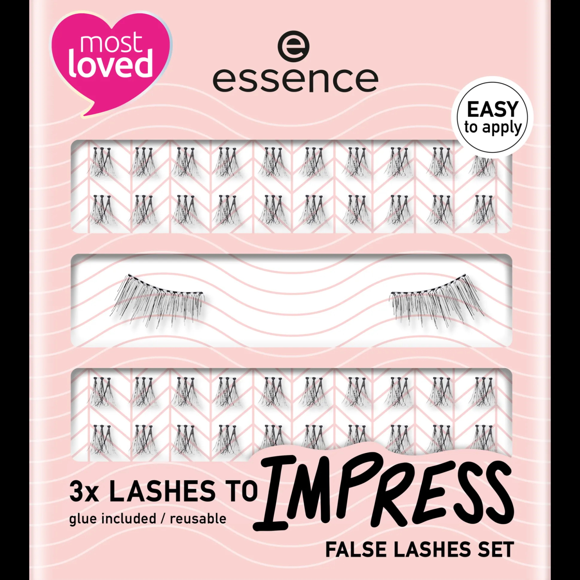 essence 3x Ciglia finte LASHES TO IMPRESS set 01 Clearance